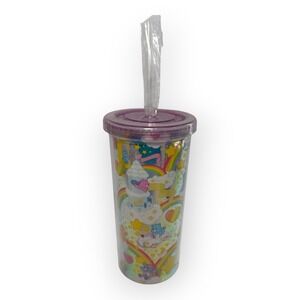 2022 Care Bears 40th Anniversary Travel Tumbler Straw Cup Silver Buffalo New